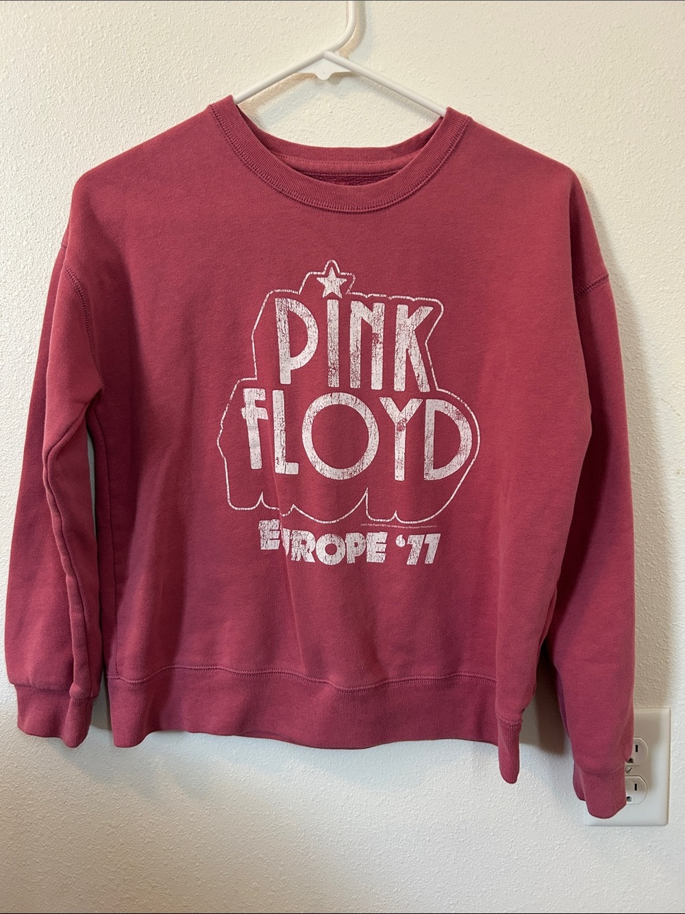 Abercrombie & Fitch Kids Sweatshirt - Berry Red with White Print